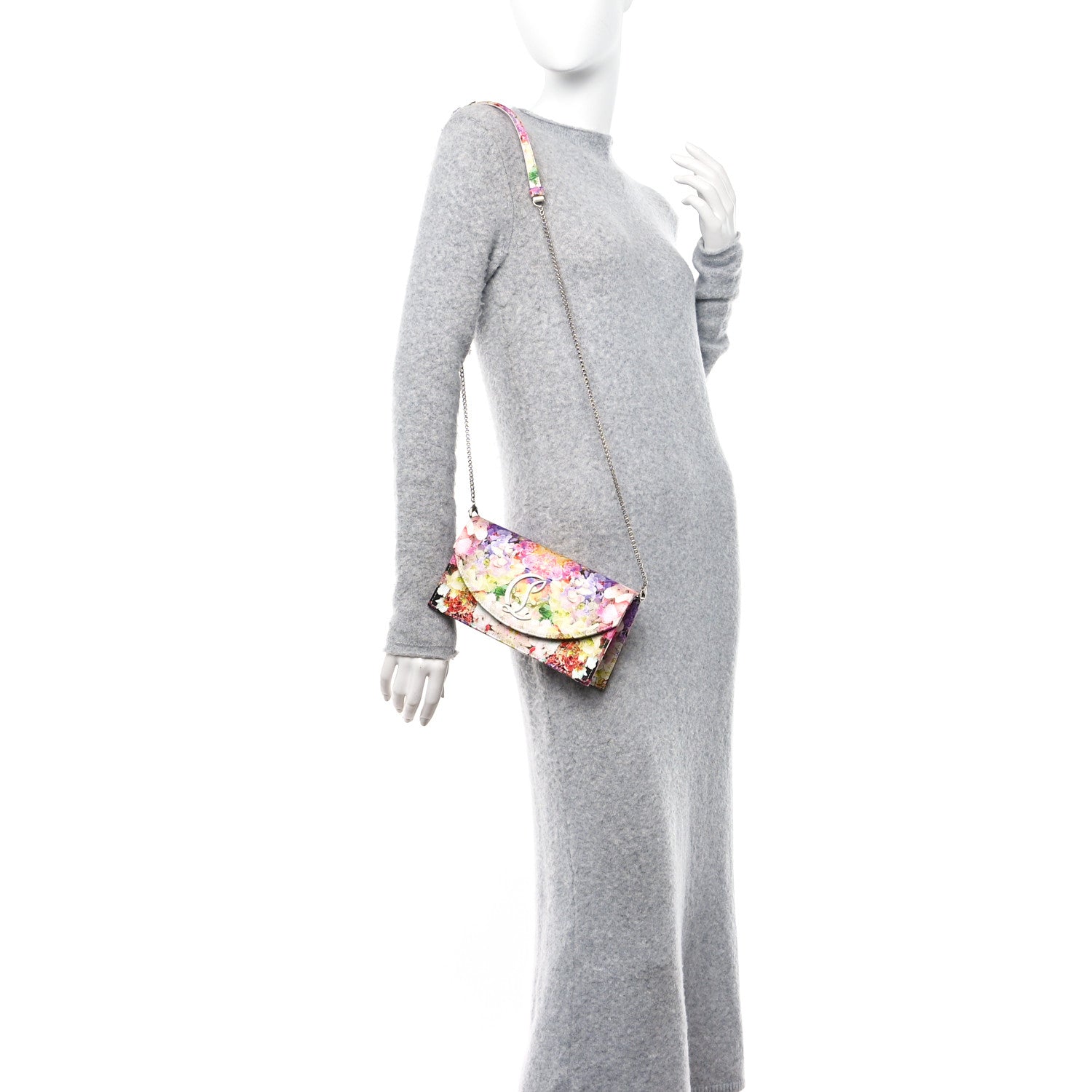 Christian Louboutin Crepe Satin Blooming Loubi54 Crossbody Clutch Multicolor 2 of 11