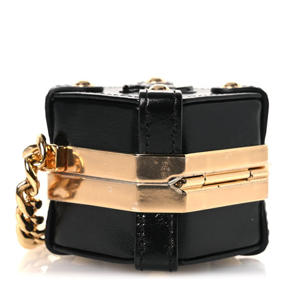 Chanel Shiny Crumpled Calfskin Minaudiere Clutch With Chain Black 3 of 12