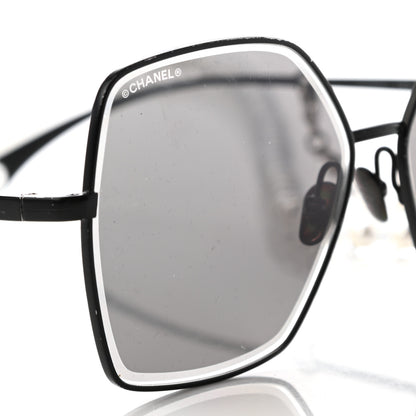 Chanel Metal Butterfly Removable Pearl Chain Sunglasses 4262 Black 8 of 8