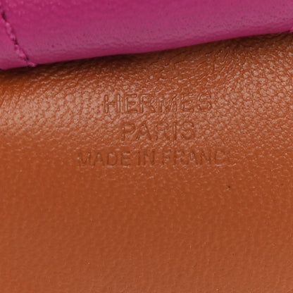 Hermes Milo Lambskin Grigri Rodeo Horse Bag Charm MM Gold Rubis Rose Pourpre 3 of 5