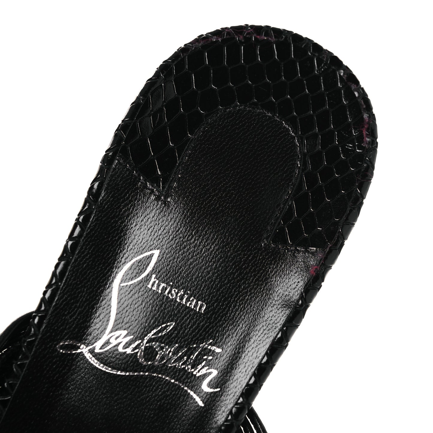 Kid Snakeskin Embossed Multitaski 70 Sandals 37 Black