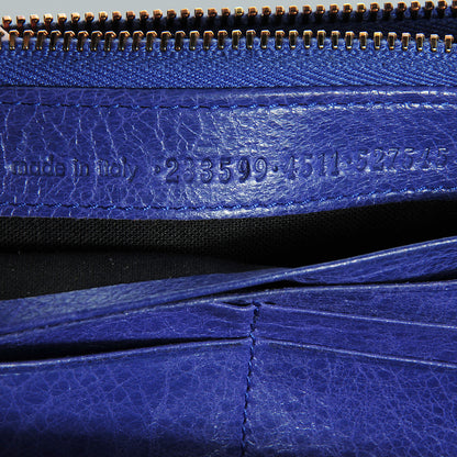 Balenciaga Agneau Giant 12 Rose Gold Hardware Money Wallet Bleu Lavande 7 of 9