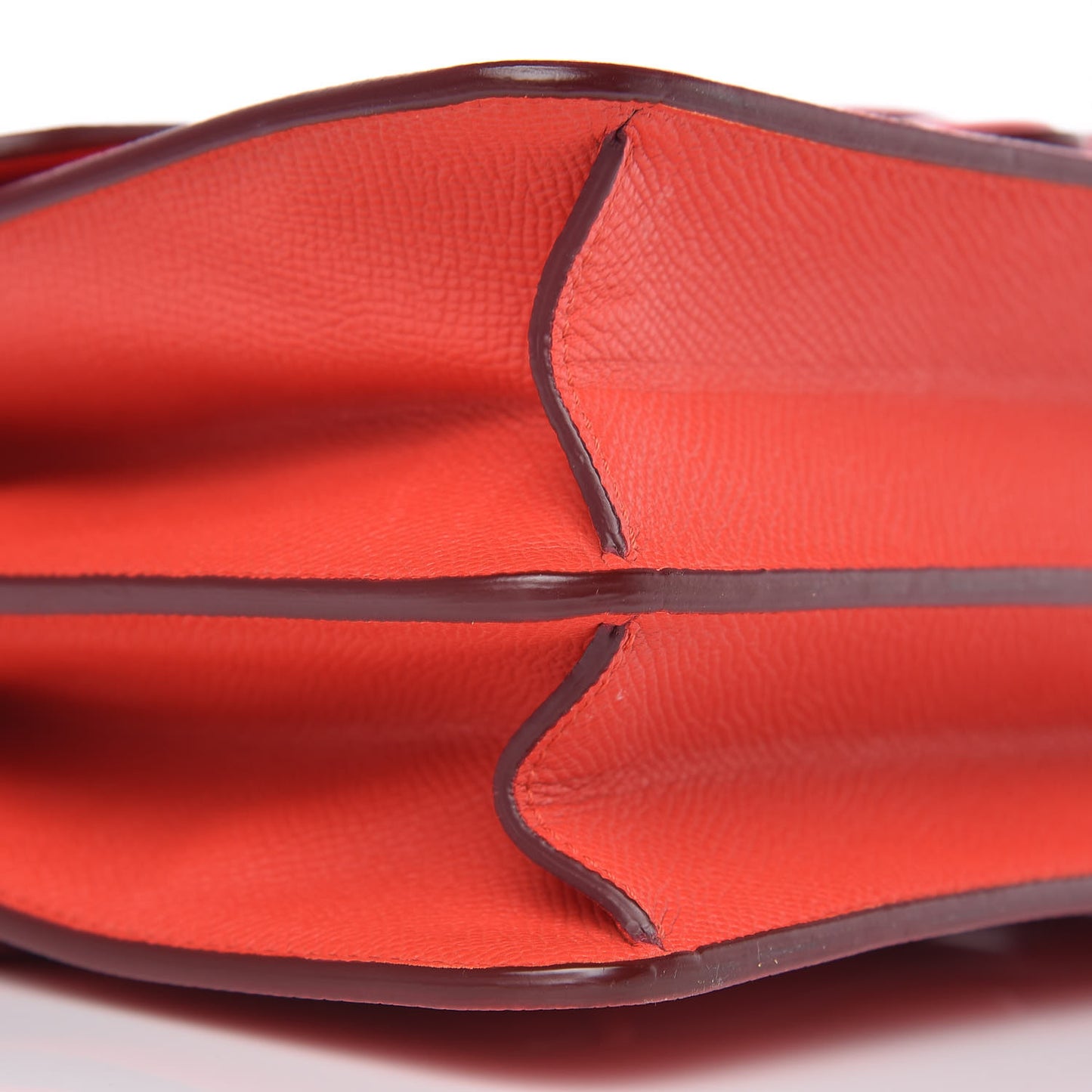 Baby Grained Calfskin Medium Symmetrical Bag Vermillion