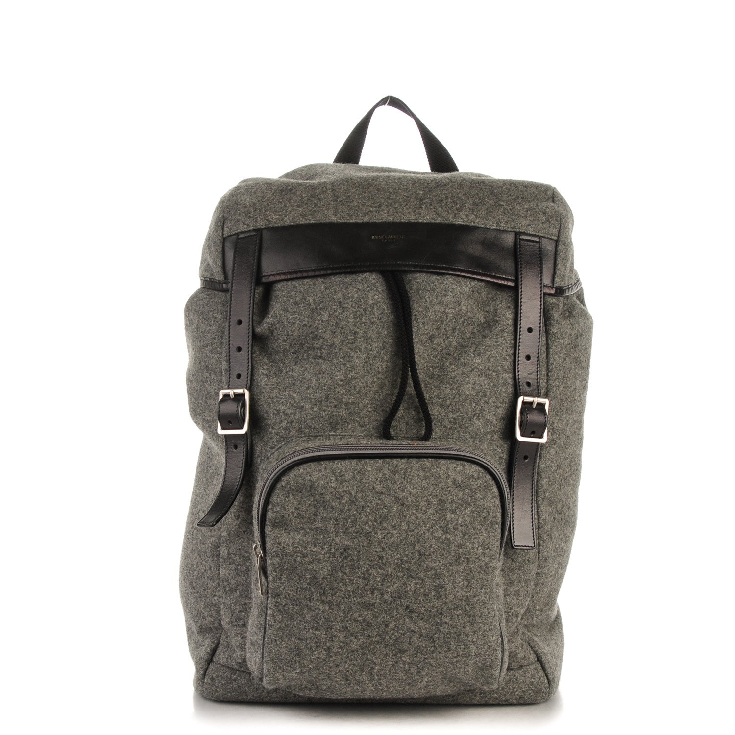 Saint Laurent Flannel Hunting Rucksack Backpack Grey 1 of 7