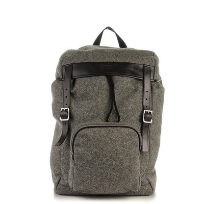 Saint Laurent Flannel Hunting Rucksack Backpack Grey 1 of 7