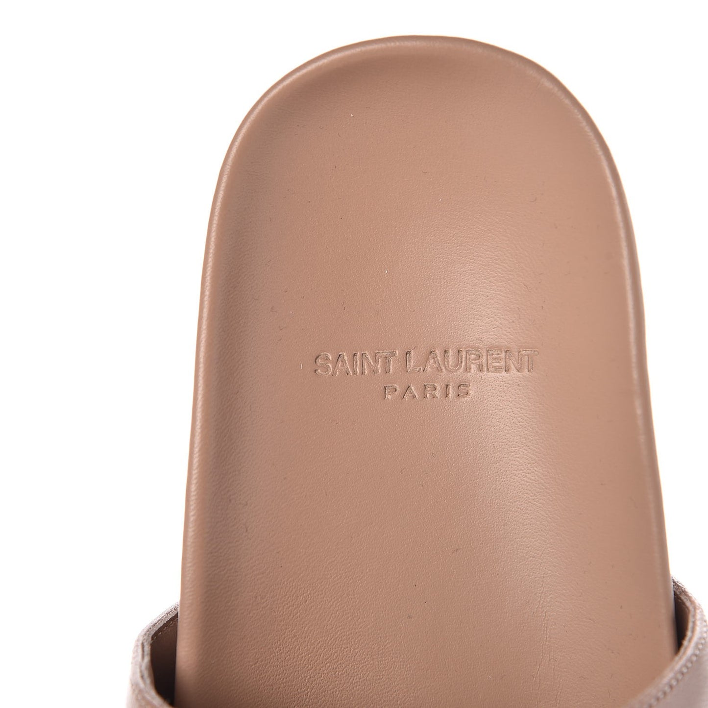 Lambskin Joan Slide Sandals 35 Nude
