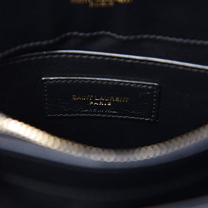 Saint Laurent Calfskin Y Quilted Monogram Small Loulou Chain Satchel Black 7 of 11