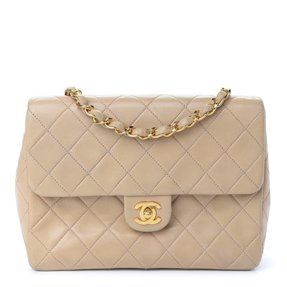 Chanel Lambskin Quilted Mini Square Flap Beige 1 of 9