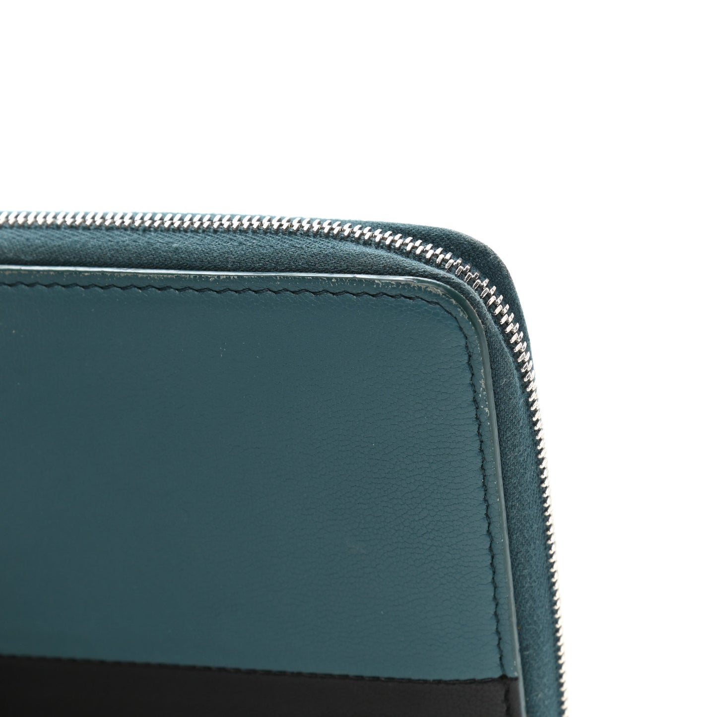 Lambskin Large Zip Around Multifunction Wallet Ocean Black