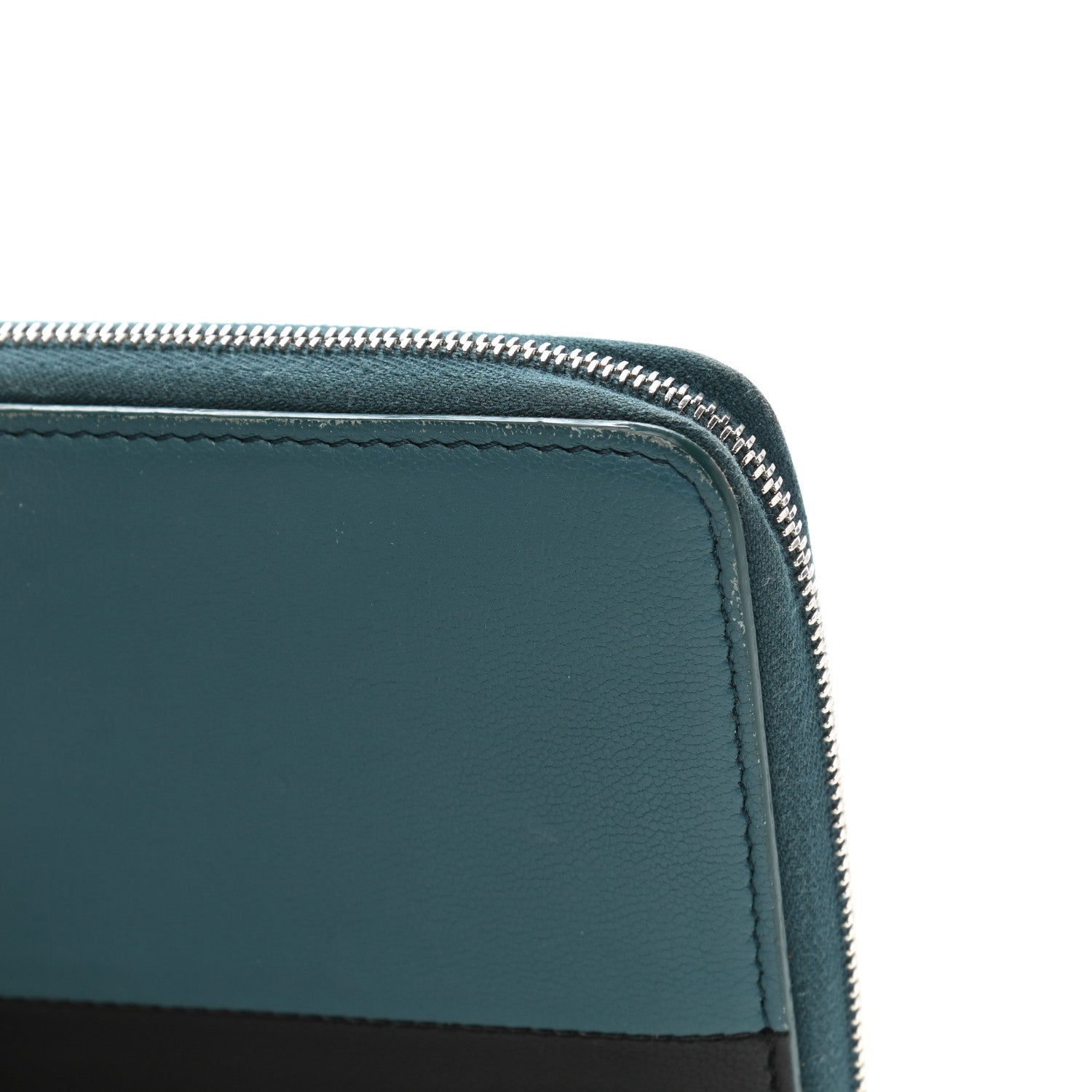 Celine Lambskin Large Zip Around Multifunction Wallet Ocean Black 11 of 11