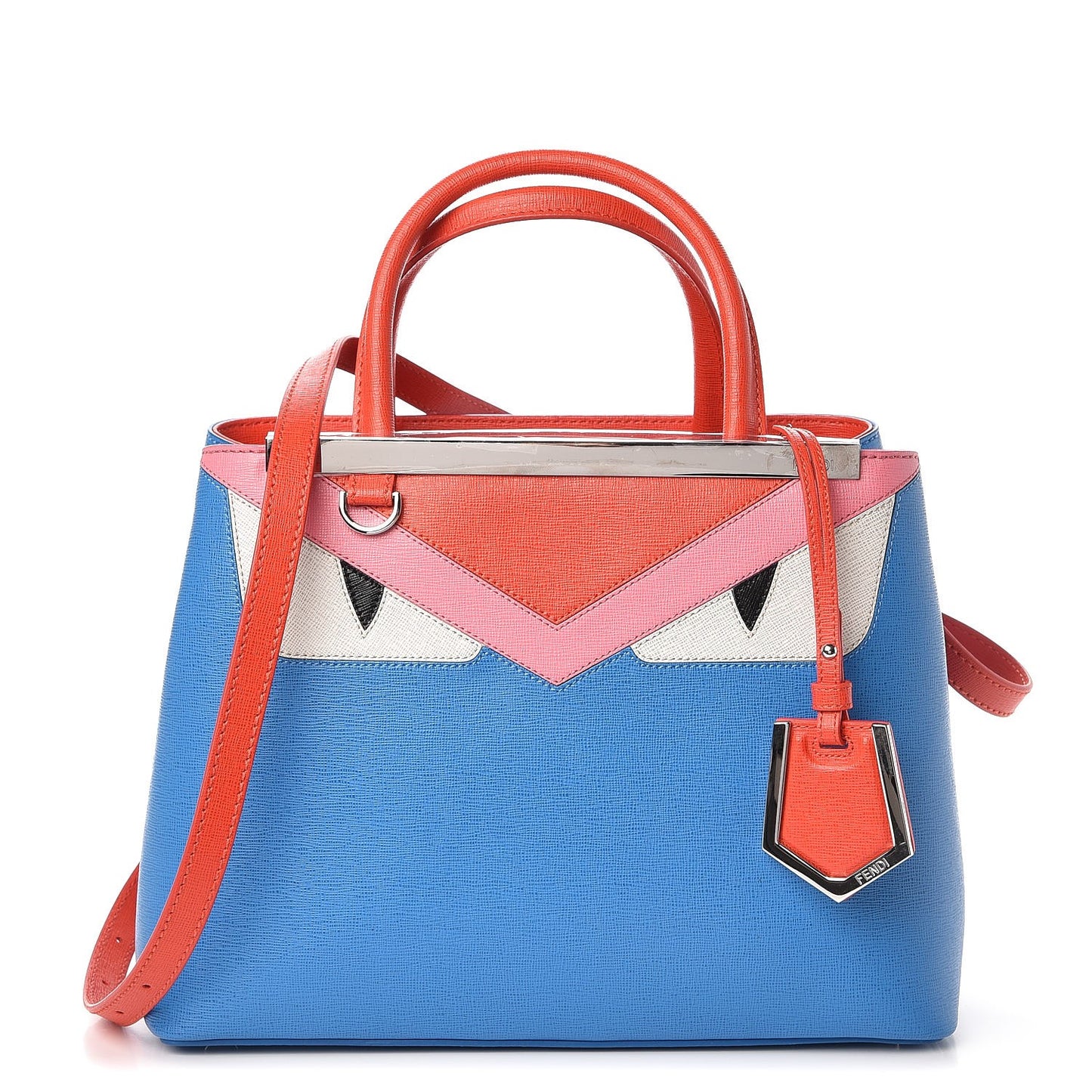 Vitello Elite Monster Petite 2Jours Tote Blue Royal Papavero Multicolor