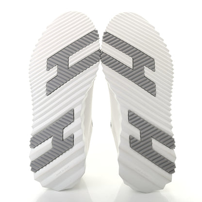 Hermes Technical Canvas Suede Bouncing Sneakers 37 White Multicolor 5 of 8