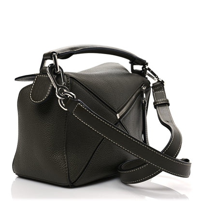 Loewe Grained Calfskin Small Puzzle Bag Forest 2 of 7