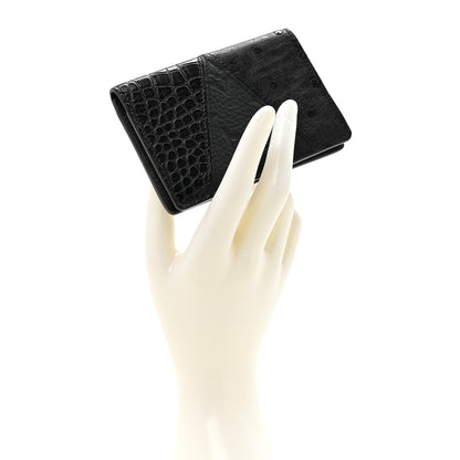 Louis Vuitton Ostrich Crocodile Pocket Organizer Black 2 of 7