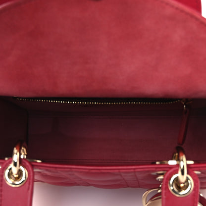Christian Dior Lambskin Cannage Small My ABCDior Lady Dior Red 5 of 12