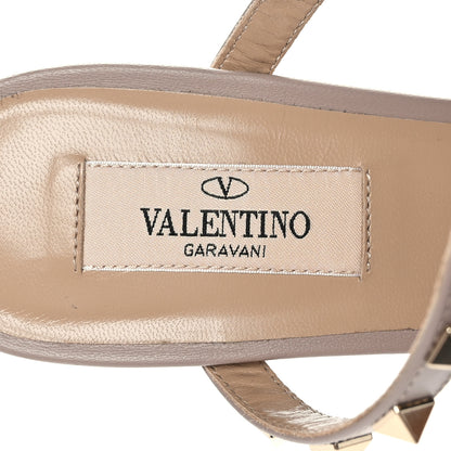 Valentino Garavani Calfskin Rockstud 60mm Caged Slide Sandals 38 Poudre 8 of 8