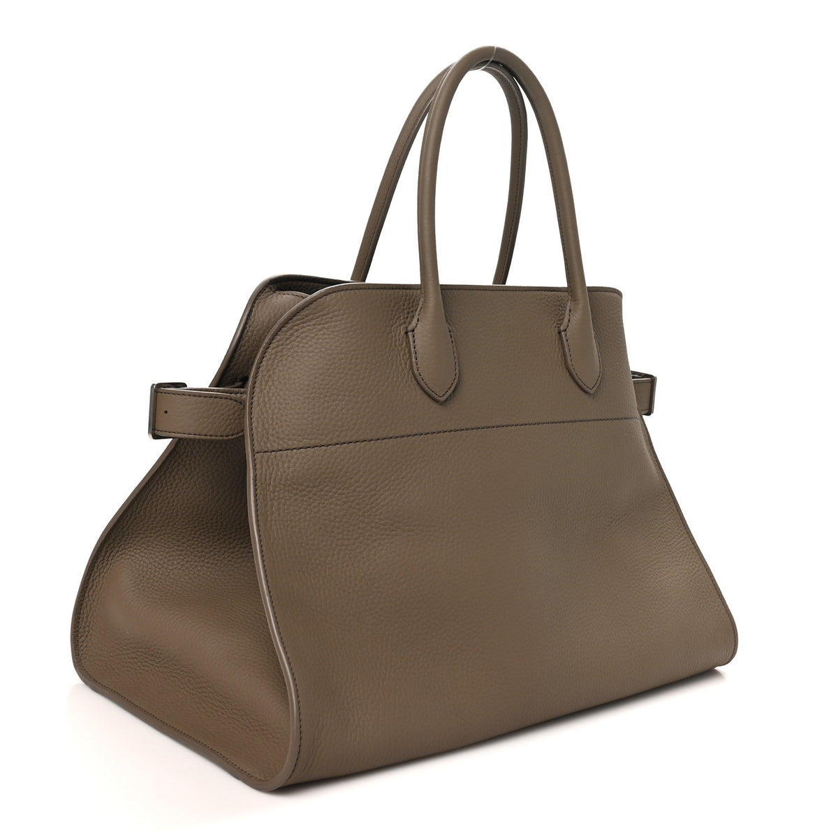 Matte Grained Calfskin Soft Margaux 15 Dark Taupe