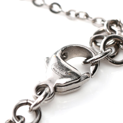 Chanel Pearl Crystal CC Bracelet Silver Pearly White 4 of 4