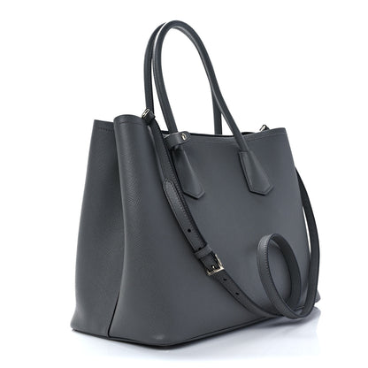 Prada Saffiano Cuir Large Double Bag Marmo 3 of 8