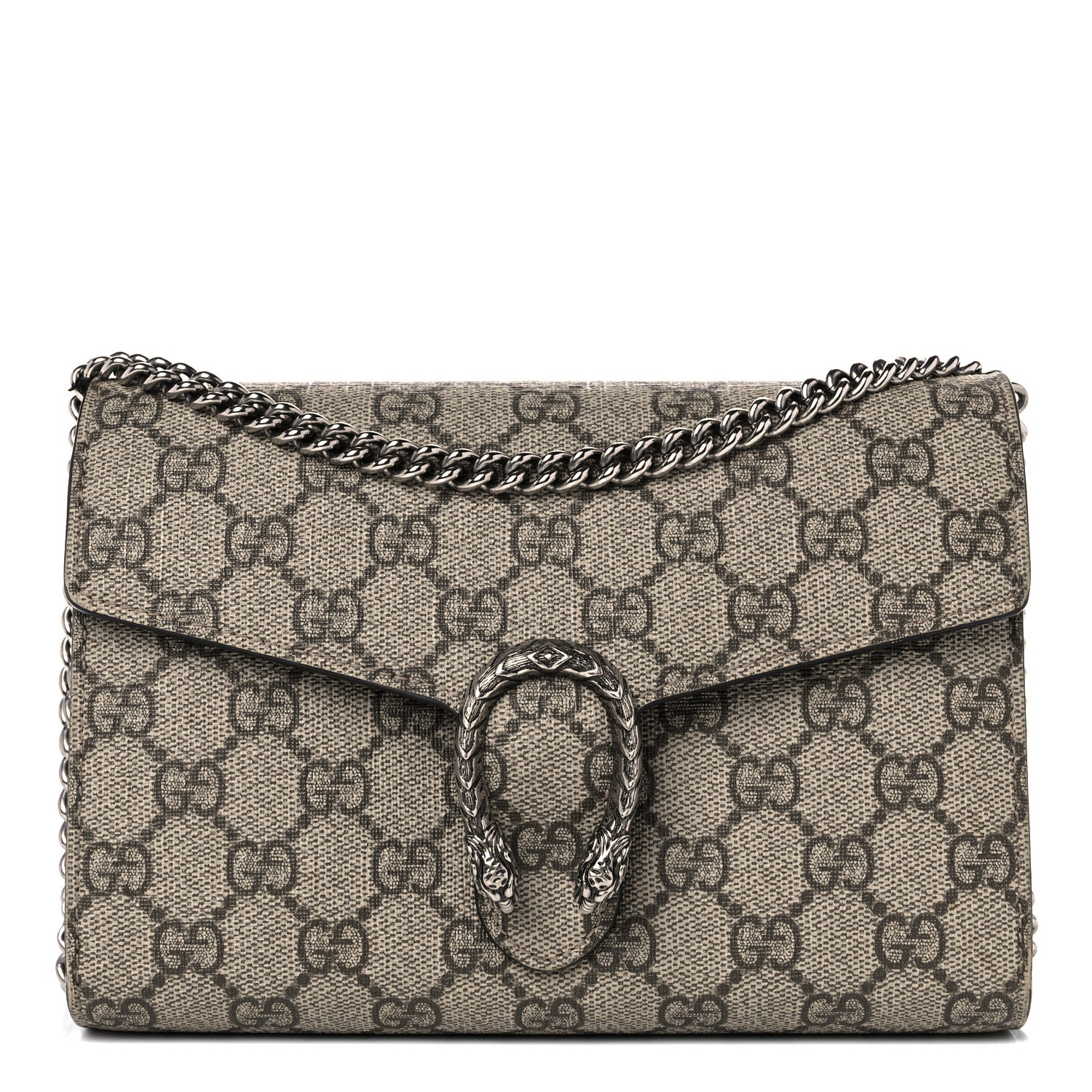 Gucci GG Supreme Monogram Mini Dionysus Chain Wallet Beige Taupe 1 of 17