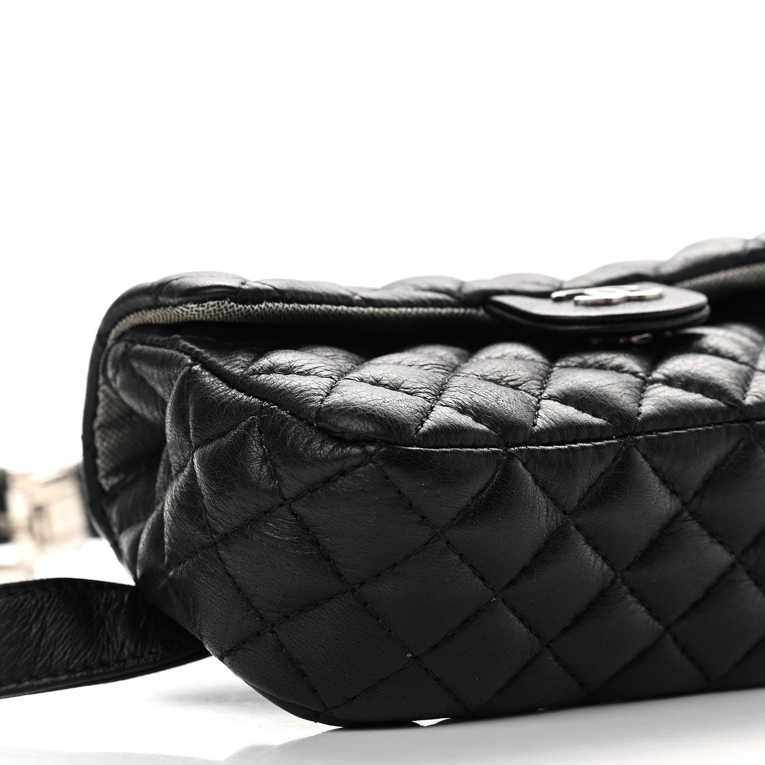 Chanel Calfskin Quilted CC Uniform Flap Belt Bag Black 7 of 10