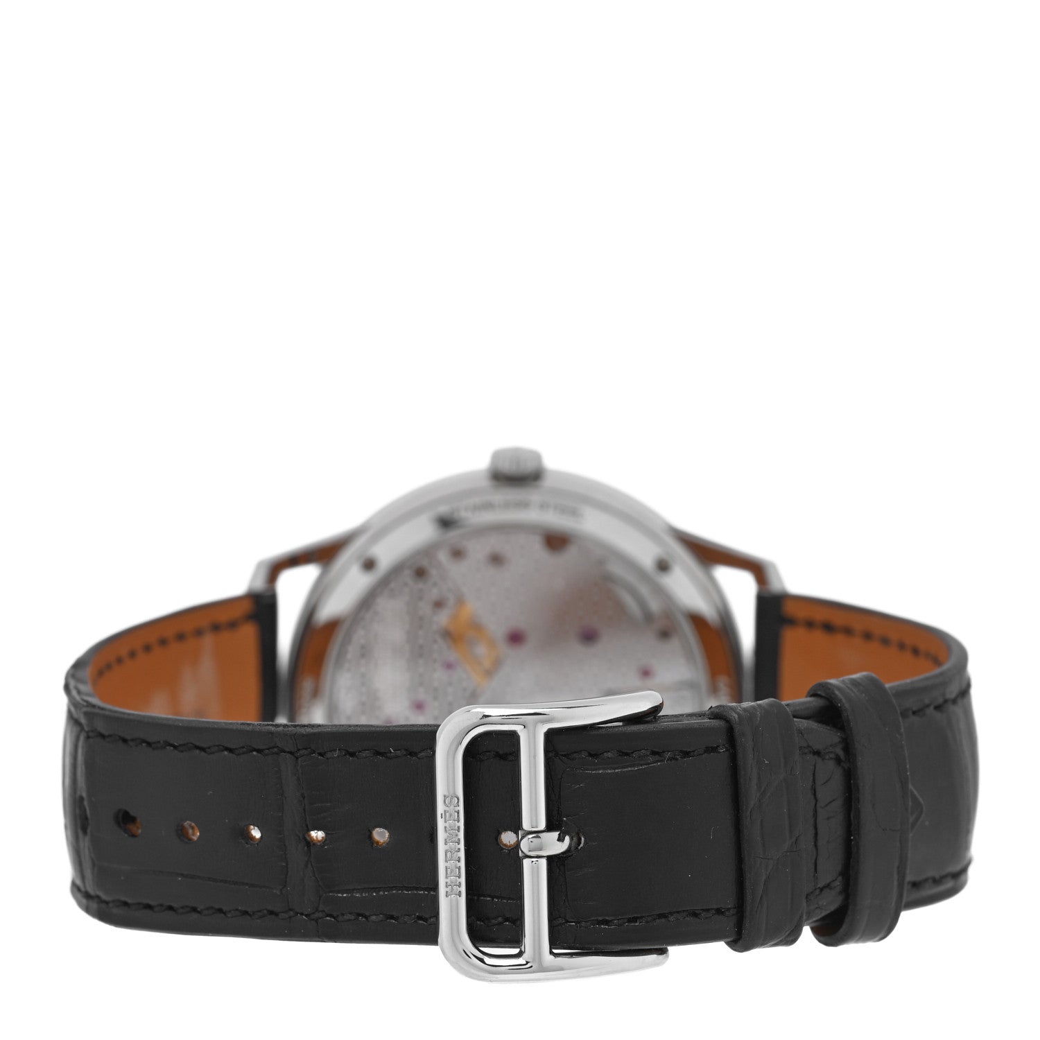 Hermes Stainless Steel Alligator 39.5mm Slim d'Hermes Automatic Watch Noir 3 of 5