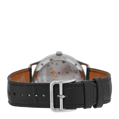 Hermes Stainless Steel Alligator 39.5mm Slim d'Hermes Automatic Watch Noir 3 of 5