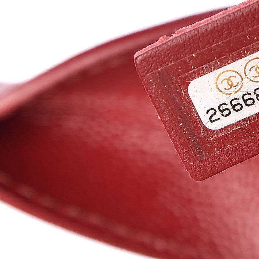Caviar Small Studded Deauville Tote Red