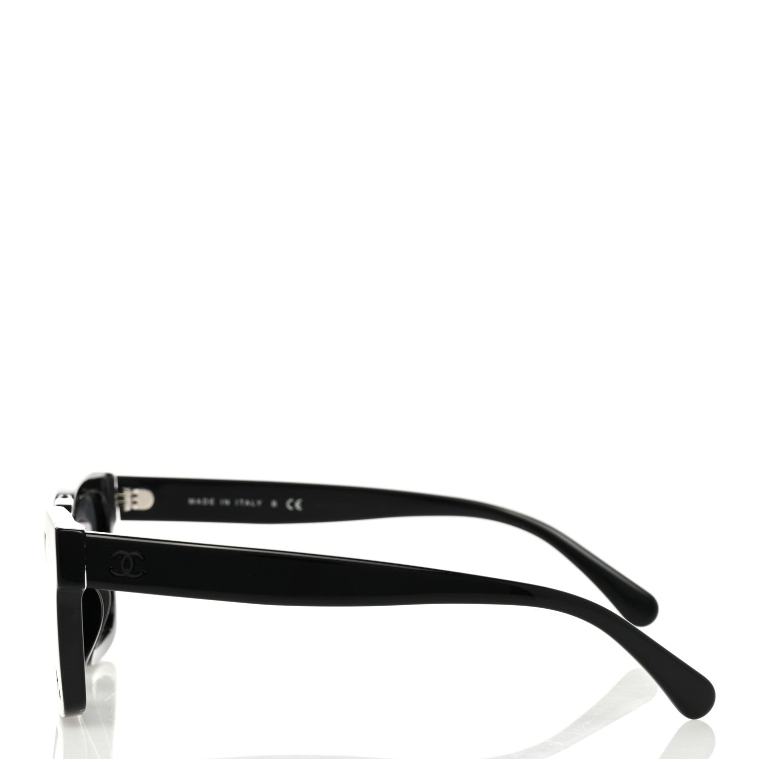 Chanel Acetate Polarized Square Sunglasses 5417 Black 3 of 8