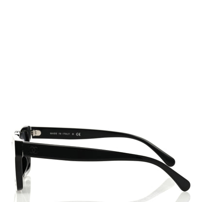Chanel Acetate Polarized Square Sunglasses 5417 Black 3 of 8