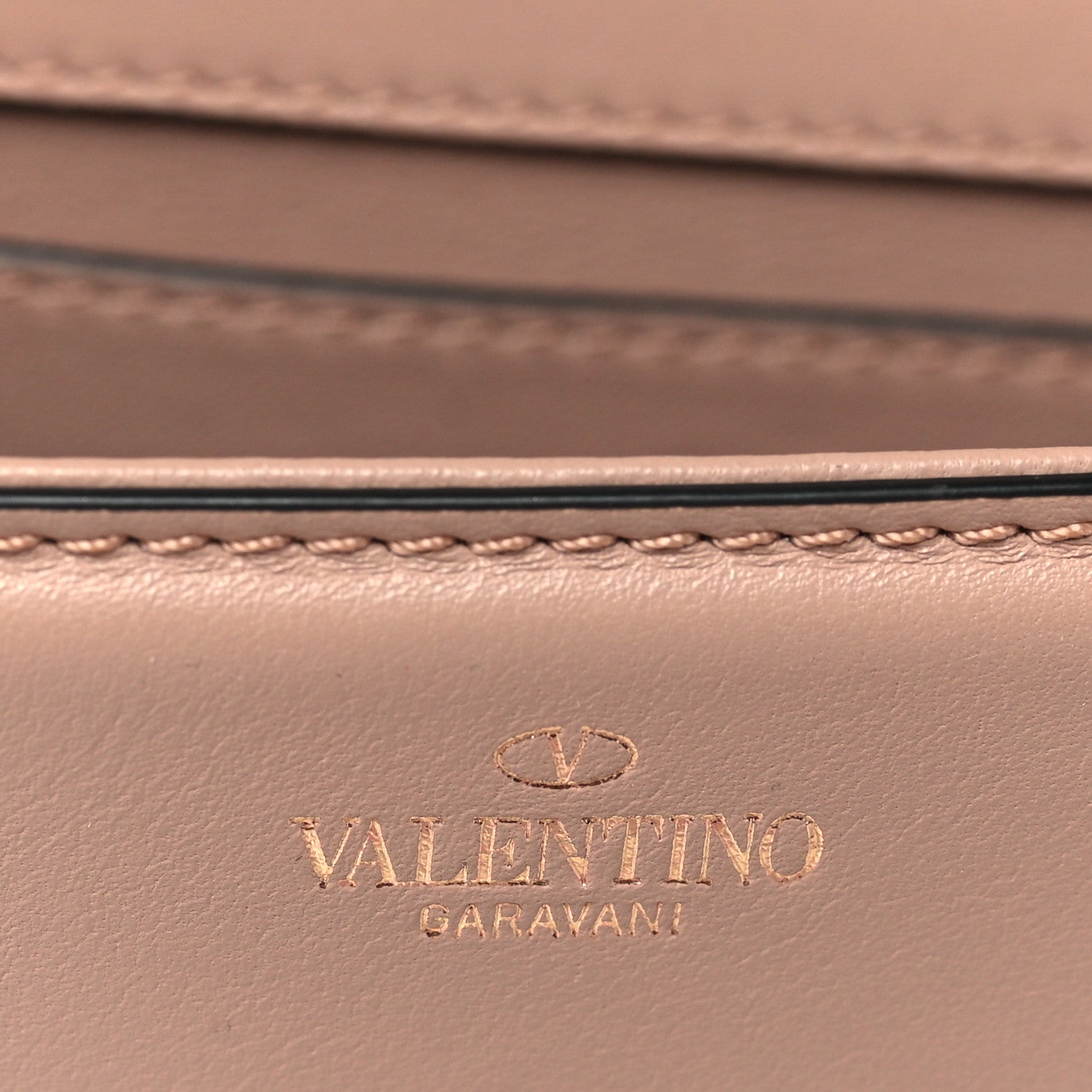 Valentino Garavani Calfskin Crystal Vlogo Small Loco Shoulder Bag Rose Cannelle 6 of 10