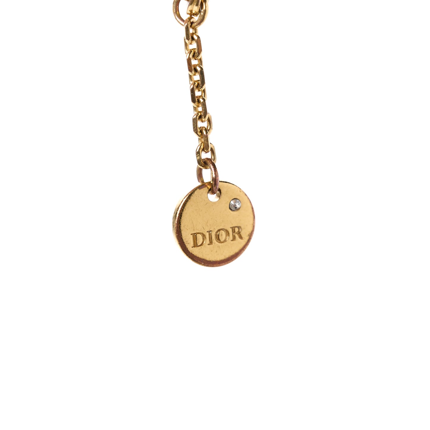 Metal Crystal Petit CD Double Bracelet Gold