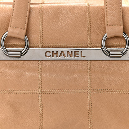 Chanel Caviar Square Stitched Tote Beige 7 of 13