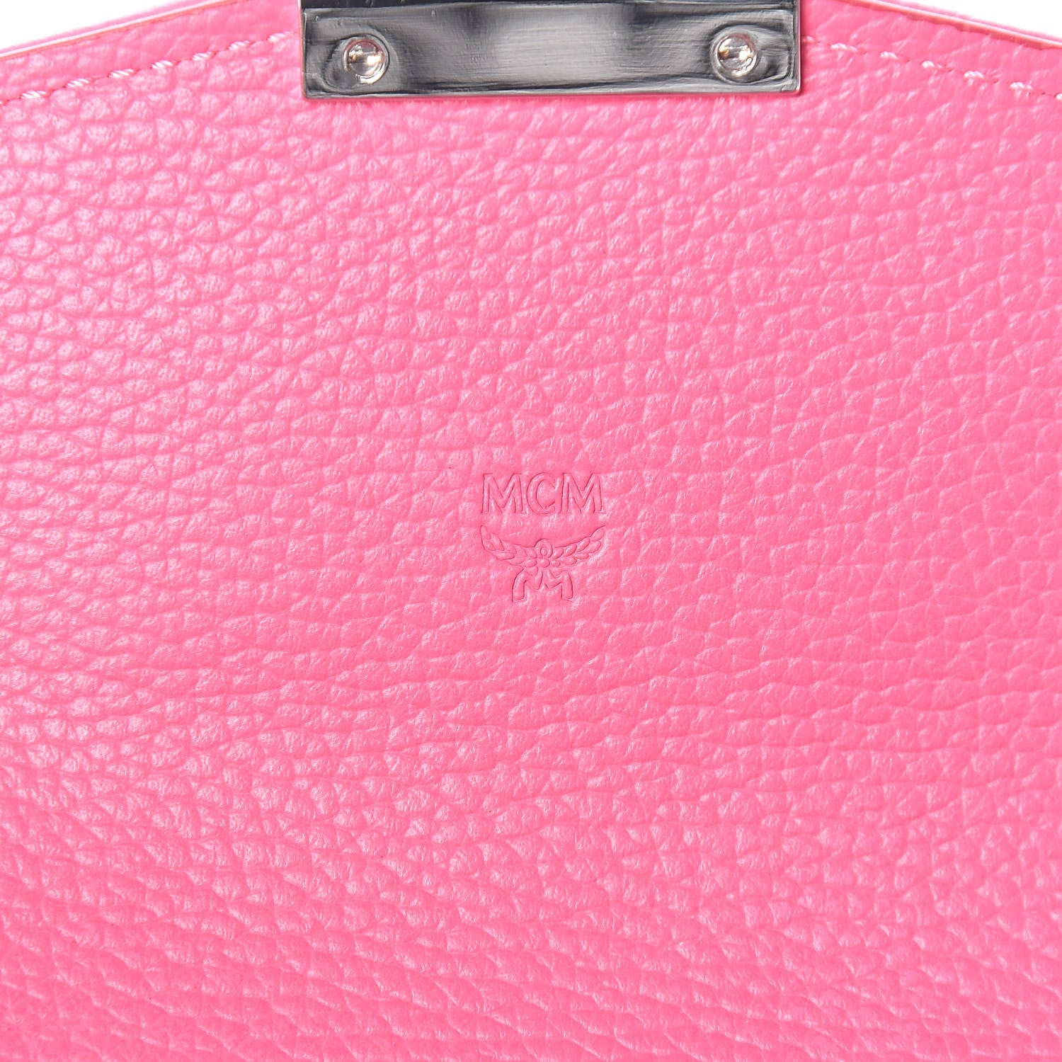 MCM Calfskin Large Patricia Wallet On Chain Pink 6 of 8