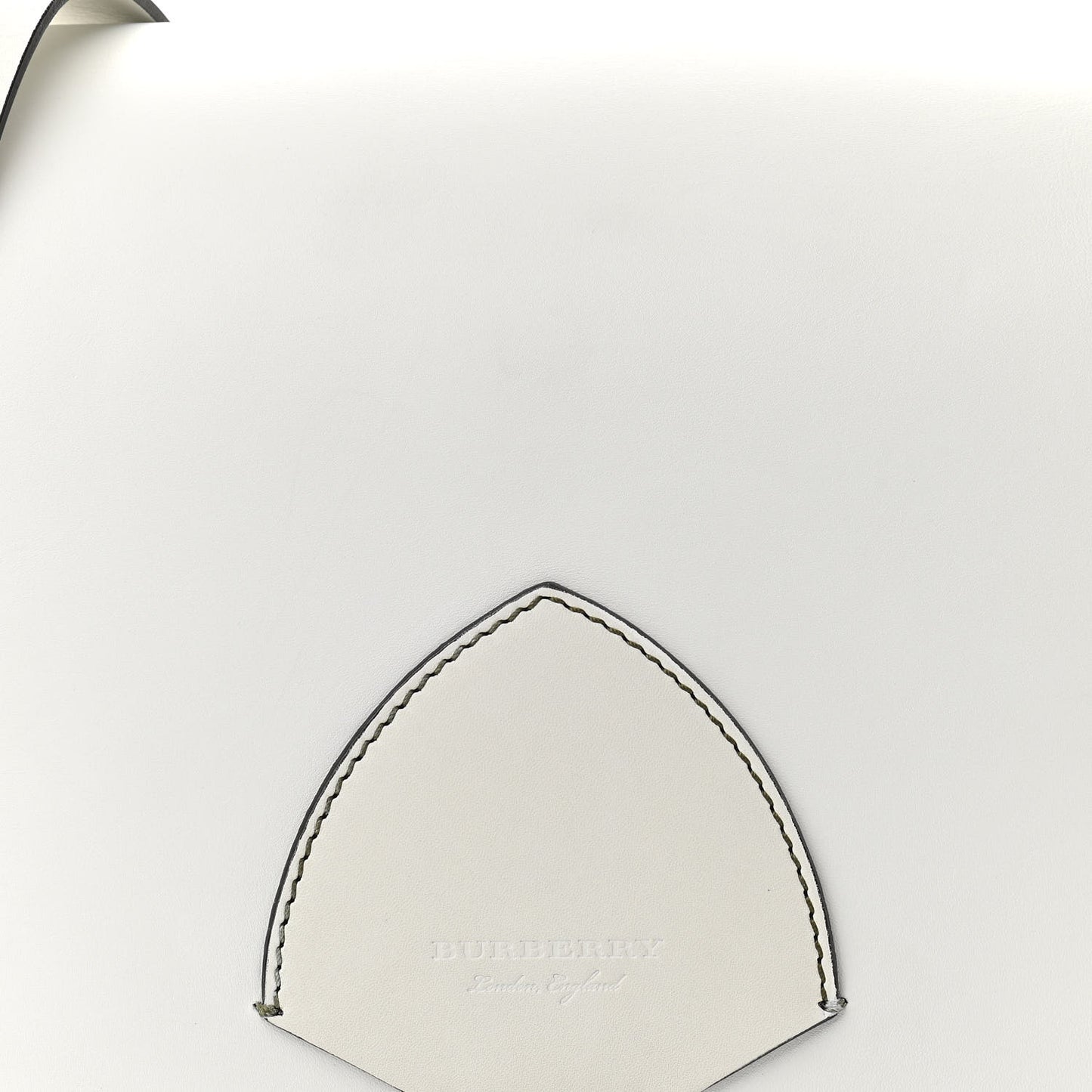 Calfskin Large Square Satchel Chalk White