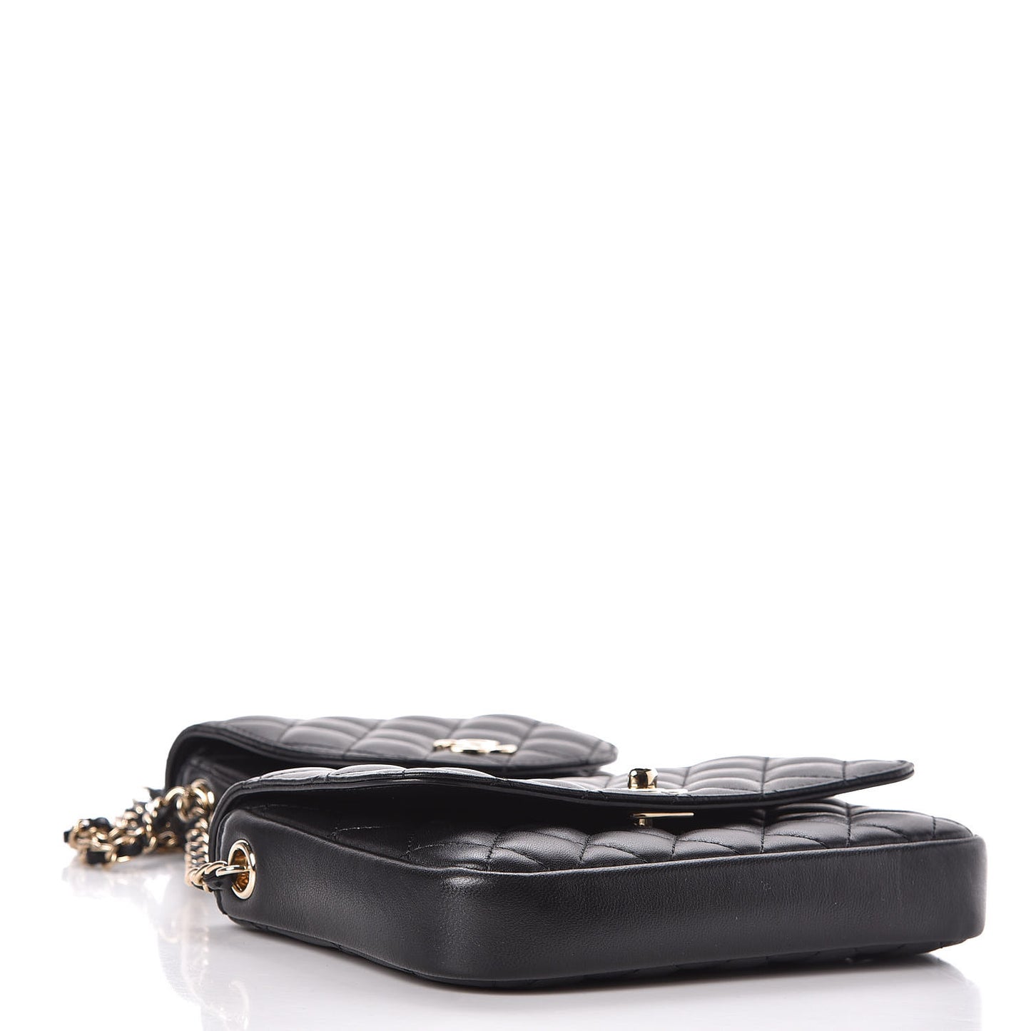 Lambskin Quilted Side Packs Black
