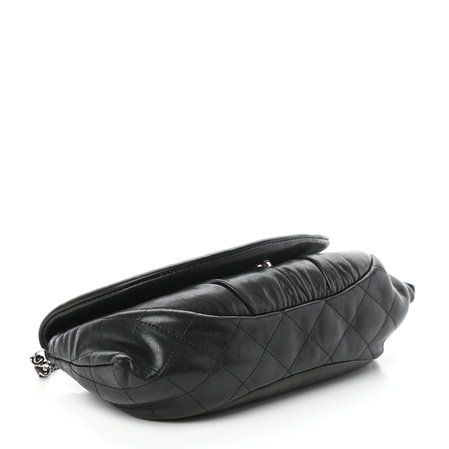 Chanel Lambskin Half Moon Wallet On Chain WOC Black 4 of 11