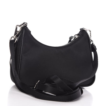 Prada Tessuto Nylon Mini Re-Edition 2000 Shoulder Bag Black 3 of 9