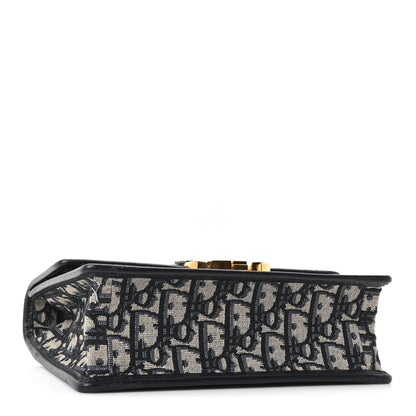 Christian Dior Oblique Small 30 Montaigne Flap Bag Blue 4 of 9