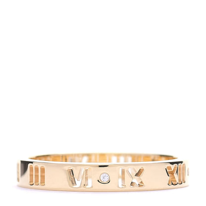 Tiffany 18K Yellow Gold Diamond Atlas Pierced Ring 61 9.75 3 of 5