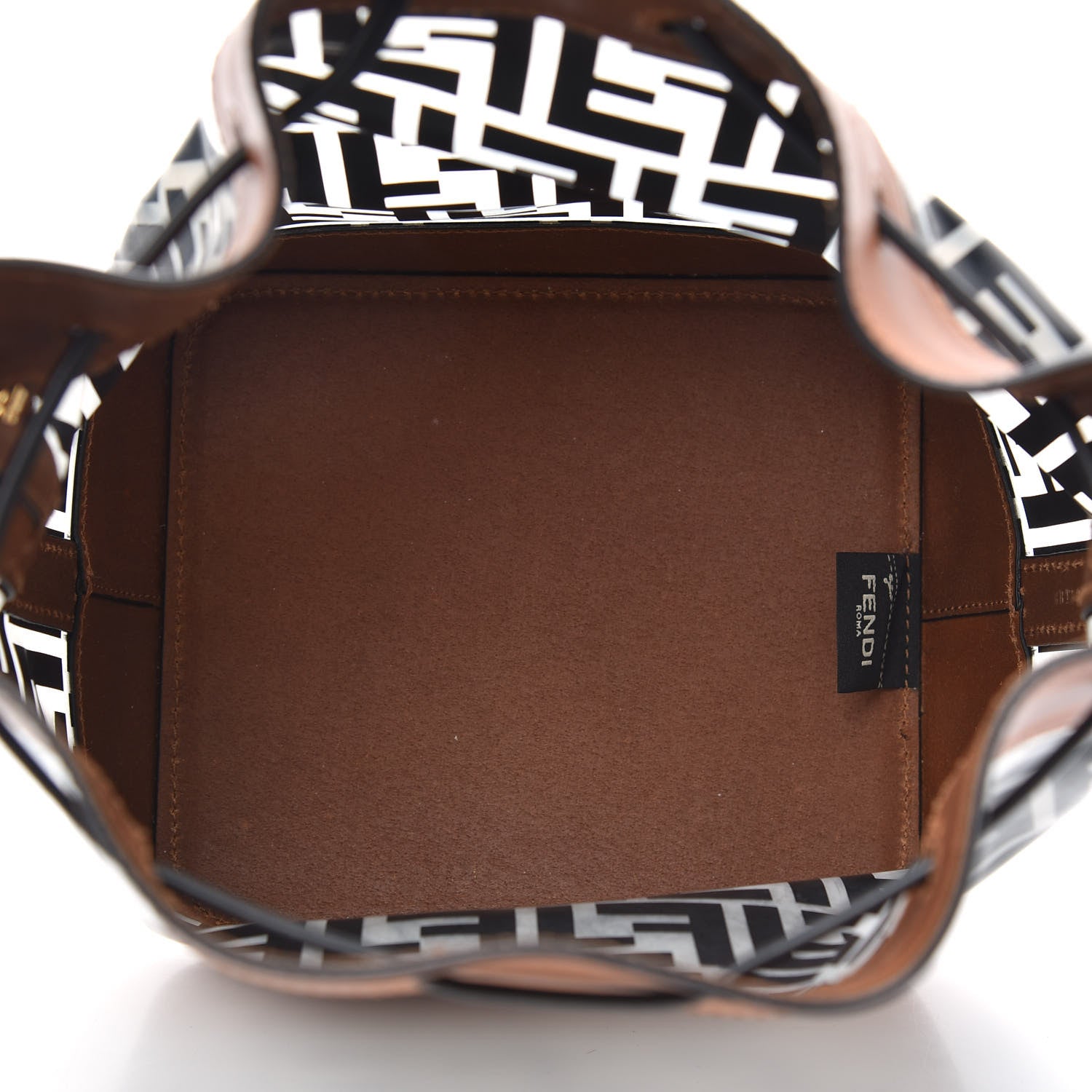 Fendi TPU FF Vitello Aura F is Fendi Grande Mon Tresor Bucket Bag Black Cuoio 5 of 11