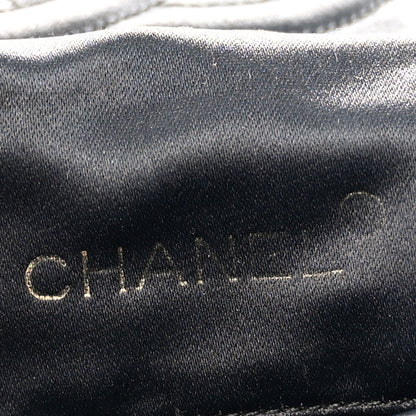 Chanel Satin Quilted Half Moon Flap Black 6 of 16
