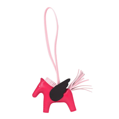 Hermes Milo Lambskin Grigri Rodeo Pegase Horse Bag Charm PM Framboise Rose Sakura Rouge Sellier 1 of 4