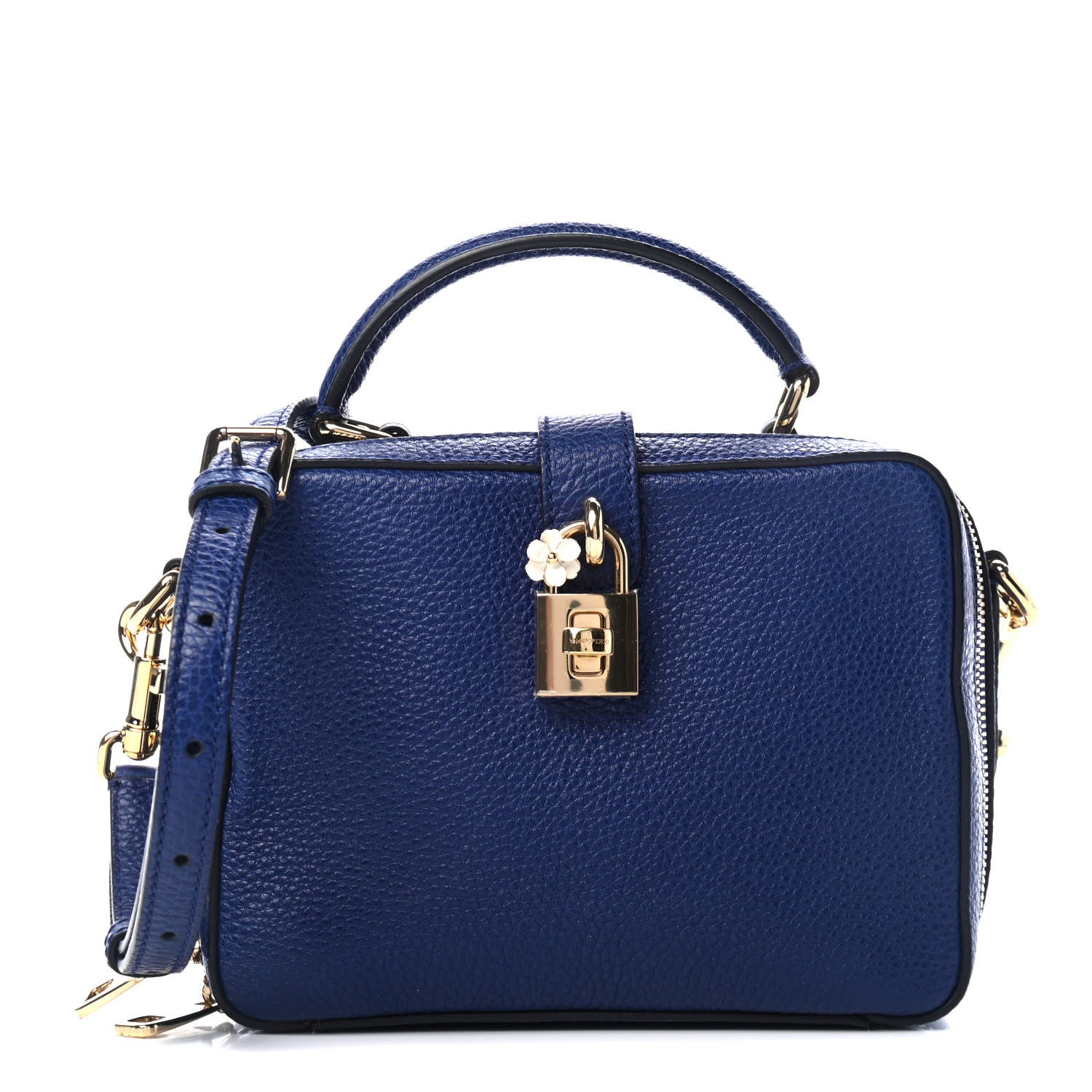 Dolce & Gabbana Calfskin Miss Bonita Box Bag Blue 1 of 4