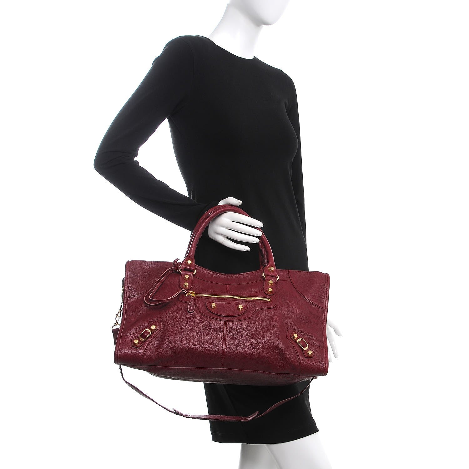 Balenciaga Chevre Hamilton Giant 12 Gold Hardware Part Time Bordeaux 3 of 9