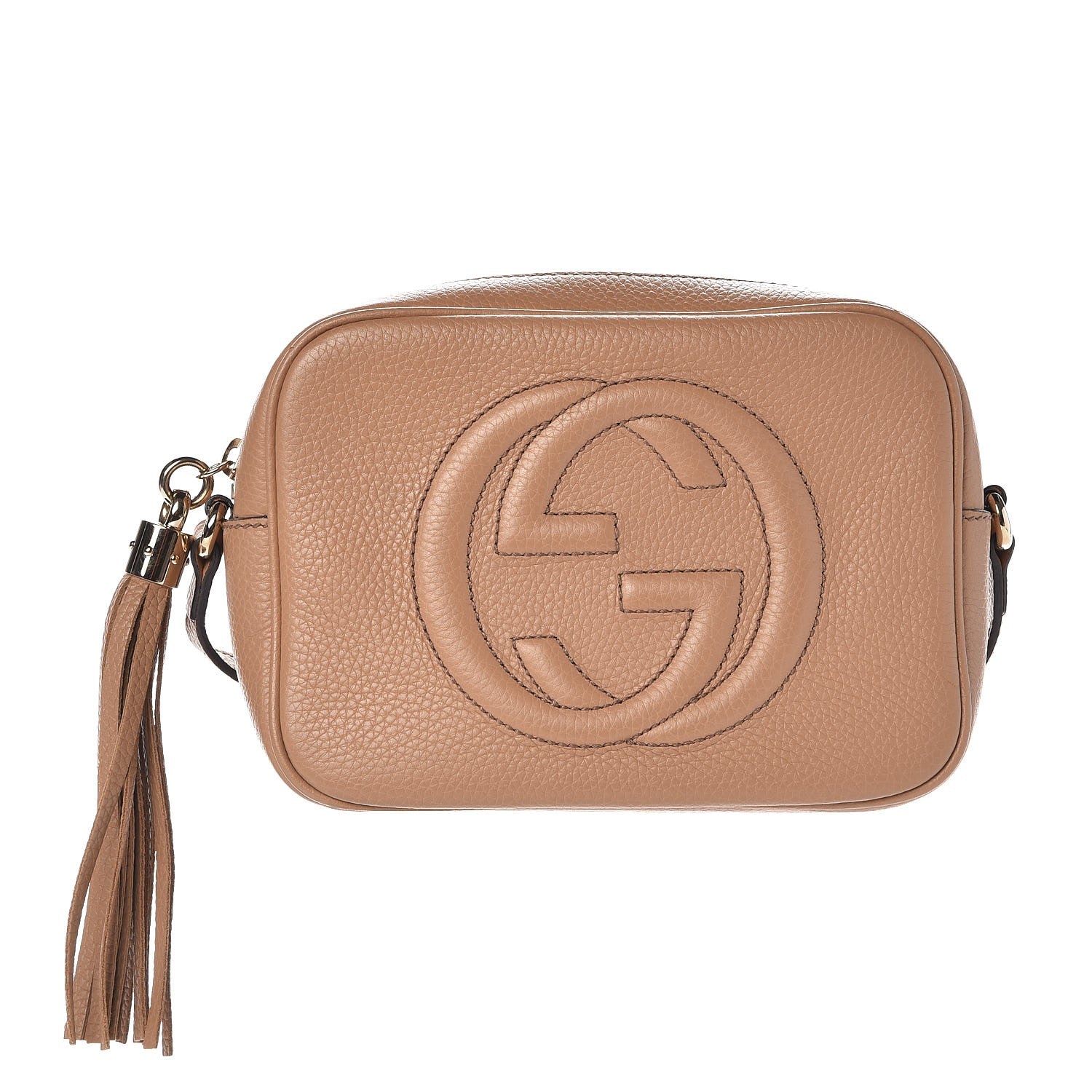 Gucci Pebbled Calfskin Small Soho Disco Bag Camelia 1 of 9