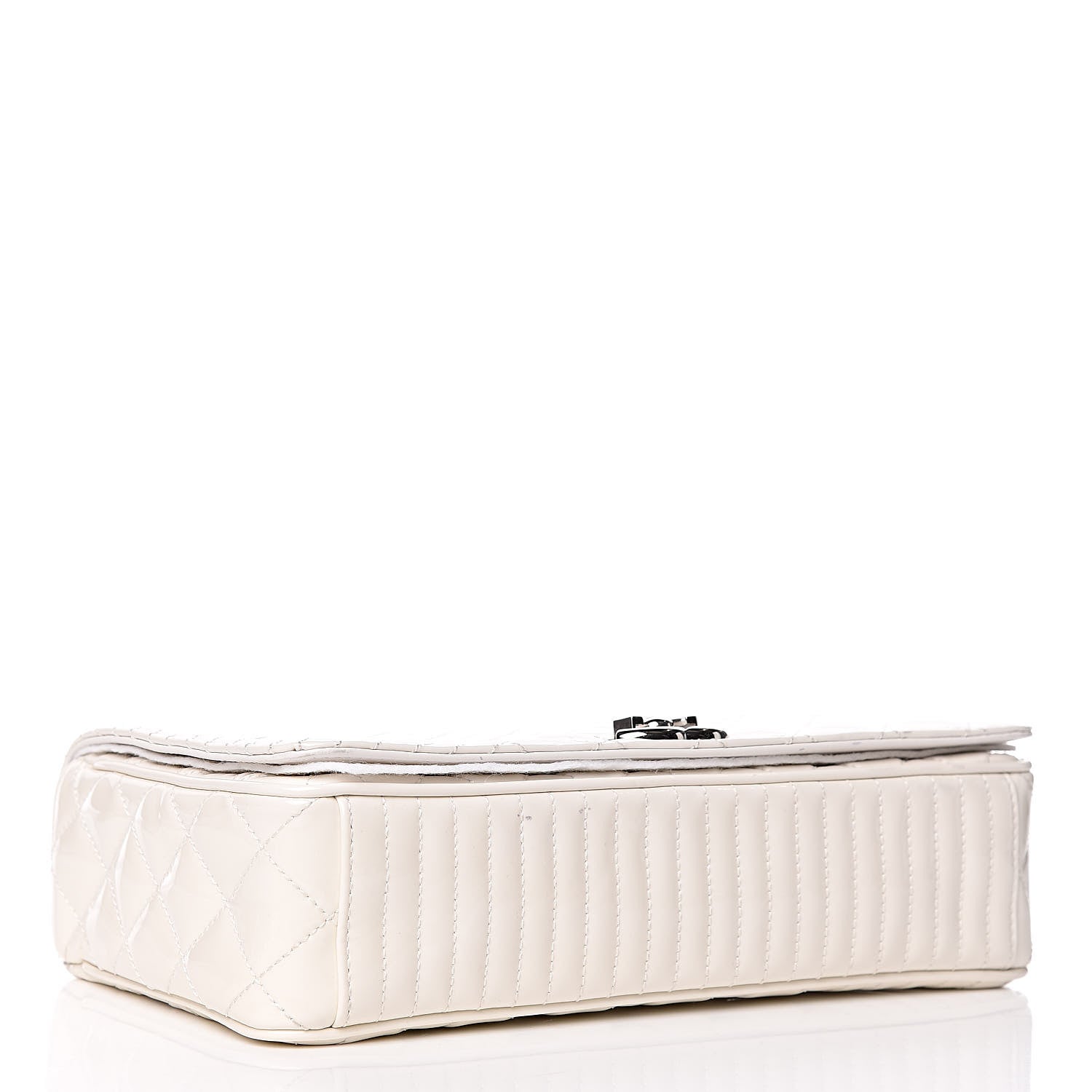 Chanel Glazed Calfskin Quilted Medium Coco Boy Flap White 4 of 11