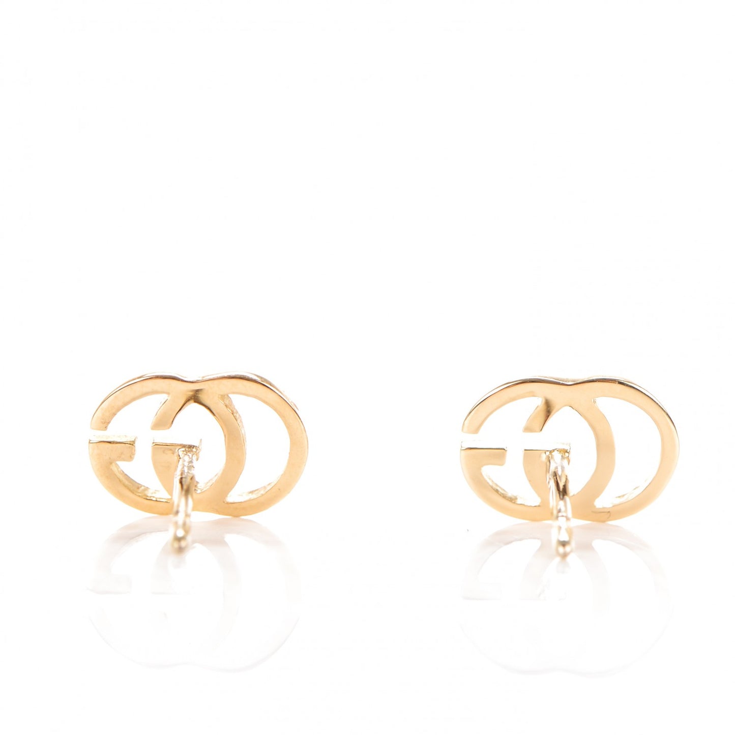 18K Yellow Gold GG Tissue Stud Earrings