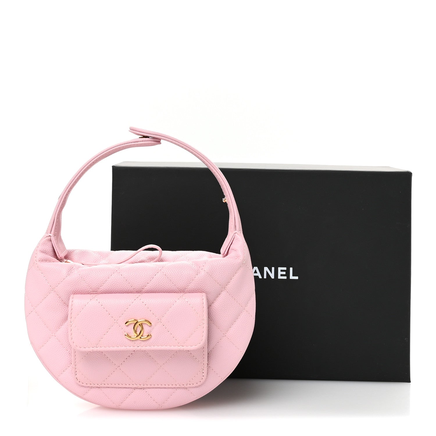 Chanel Caviar Quilted Polly Pocket Pouch Hobo Light Pink 11 of 11