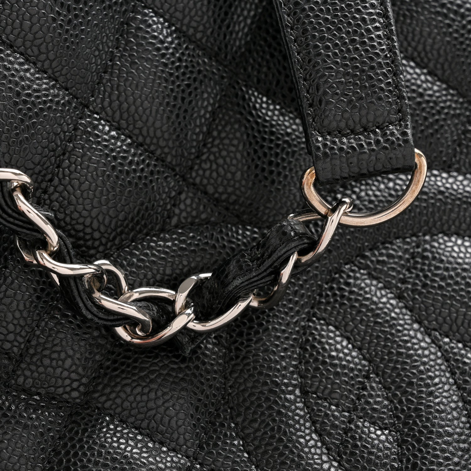Chanel Caviar Quilted Grand Shopping Tote GST Black 12 of 14